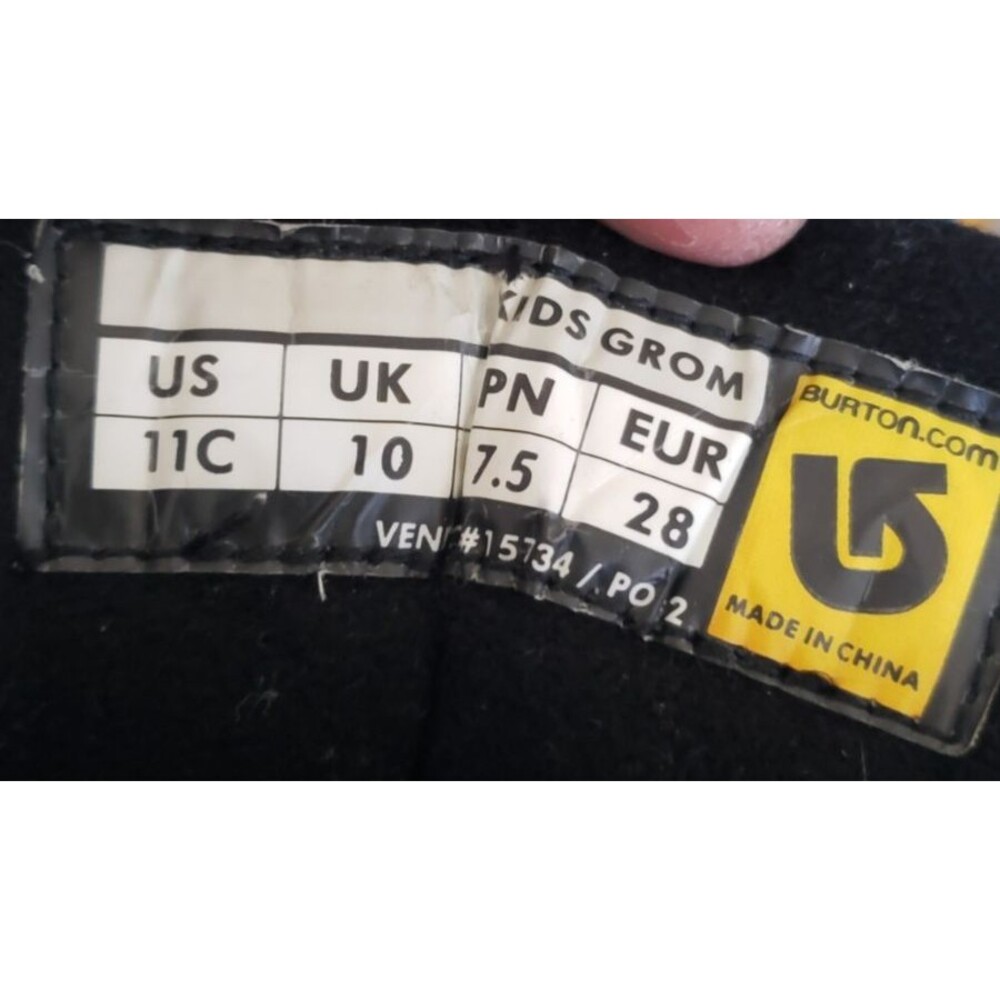 Burton Grom Snowboard Boots Shoes Boys Girls Kids Size 11C - Picture 10 of 11